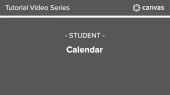 Canvas - Student Calendar Overview
