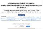 Original People - Scholarship Opportunities 